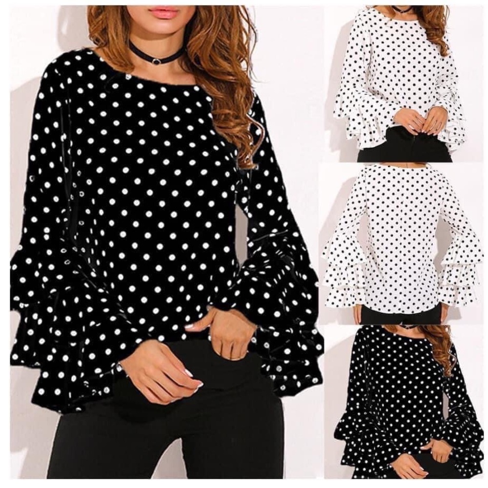 Long sleeve blouse black